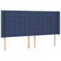 Letto a Molle con Materasso e LED Blu 180x200 cm in Tessuto Letto a Molle con Materasso e LED Blu 180x200 cm in Tessuto
