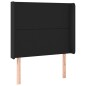 Giroletto a Molle con Materasso e LED Nero 80x200 cm Similpelle Giroletto a Molle con Materasso e LED Nero 80x200 cm Similpelle