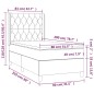 Letto a Molle Materasso e LED Grigio Scuro 80x200 cm in Tessuto Letto a Molle Materasso e LED Grigio Scuro 80x200 cm in Tessuto