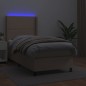 Giroletto Molle Materasso e LED Cappuccino 100x200cm Similpelle Giroletto Molle Materasso e LED Cappuccino 100x200cm Similpelle