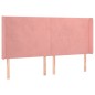 Letto a Molle con Materasso e LED Rosa 200x200 cm in Velluto Letto a Molle con Materasso e LED Rosa 200x200 cm in Velluto
