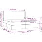 Letto a Molle con Materasso e LED Rosa 200x200 cm in Velluto Letto a Molle con Materasso e LED Rosa 200x200 cm in Velluto