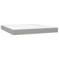 Letto a Molle Materasso e LED Grigio Chiaro 180x200 cm Tessuto Letto a Molle Materasso e LED Grigio Chiaro 180x200 cm Tessuto