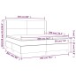 vidaXL Letto a Molle con Materasso e LED Blu Scuro 200x200 cm vidaXL Letto a Molle con Materasso e LED Blu Scuro 200x200 cm
