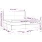 Letto a Molle Materasso e LED Grigio Chiaro 200x200 cm Velluto Letto a Molle Materasso e LED Grigio Chiaro 200x200 cm Velluto