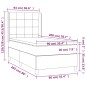 Letto a Molle con Materasso e LED Rosa 90x200 cm in Velluto Letto a Molle con Materasso e LED Rosa 90x200 cm in Velluto