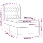 vidaXL Letto a Molle Materasso e LED Grigio Scuro 90x190 cm in Tessuto vidaXL Letto a Molle Materasso e LED Grigio Scuro 90x190 cm in Tessuto