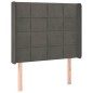 vidaXL Letto a Molle con Materasso e LED Grigio Scuro 90x190cm Velluto vidaXL Letto a Molle con Materasso e LED Grigio Scuro 90x190cm Velluto