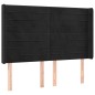Letto a Molle con Materasso e LED Nero 140x200 cm in Velluto Letto a Molle con Materasso e LED Nero 140x200 cm in Velluto