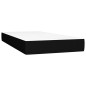 Letto a Molle con Materasso e LED Nero 90x200 cm in Tessuto Letto a Molle con Materasso e LED Nero 90x200 cm in Tessuto