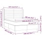 Letto a Molle Materasso e LED Grigio Chiaro 140x200 cm Velluto Letto a Molle Materasso e LED Grigio Chiaro 140x200 cm Velluto