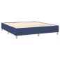 Letto a Molle con Materasso e LED Blu 180x200 cm in Tessuto Letto a Molle con Materasso e LED Blu 180x200 cm in Tessuto