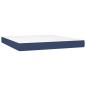 Letto a Molle con Materasso e LED Blu 180x200 cm in Tessuto Letto a Molle con Materasso e LED Blu 180x200 cm in Tessuto