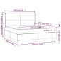 Letto a Molle con Materasso e LED Blu 180x200 cm in Tessuto Letto a Molle con Materasso e LED Blu 180x200 cm in Tessuto
