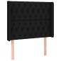 vidaXL Letto a Molle con Materasso e LED Nero 100x200 cm in Tessuto vidaXL Letto a Molle con Materasso e LED Nero 100x200 cm in Tessuto