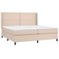 Giroletto Molle Materasso e LED Cappuccino 200x200cm Similpelle Giroletto Molle Materasso e LED Cappuccino 200x200cm Similpelle