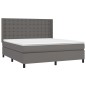 vidaXL Giroletto Molle con Materasso e LED Grigio 180x200cm Similpelle vidaXL Giroletto Molle con Materasso e LED Grigio 180x200cm Similpelle