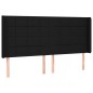 Letto a Molle con Materasso e LED Nero 180x200cm in Tessuto Letto a Molle con Materasso e LED Nero 180x200cm in Tessuto