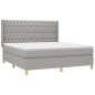 vidaXL Letto a Molle Materasso e LED Grigio Chiaro 180x200 cm Tessuto vidaXL Letto a Molle Materasso e LED Grigio Chiaro 180x200 cm Tessuto