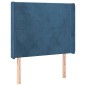 Letto a Molle con Materasso e LED Blu Scuro 80x200cm in Velluto Letto a Molle con Materasso e LED Blu Scuro 80x200cm in Velluto