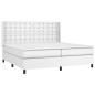 vidaXL Giroletto Molle con Materasso e LED Bianco 200x200cm Similpelle vidaXL Giroletto Molle con Materasso e LED Bianco 200x200cm Similpelle