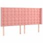 Testiera ad Orecchio Rosa 163x16x118/128 cm in Velluto Testiera ad Orecchio Rosa 163x16x118/128 cm in Velluto