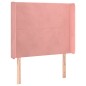 Letto a Molle con Materasso e LED Rosa 100x200 cm in Velluto Letto a Molle con Materasso e LED Rosa 100x200 cm in Velluto