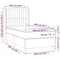 vidaXL Letto a Molle con Materasso e LED Grigio Scuro 100x200 cm vidaXL Letto a Molle con Materasso e LED Grigio Scuro 100x200 cm