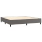 Giroletto Molle con Materasso e LED Grigio 200x200cm Similpelle Giroletto Molle con Materasso e LED Grigio 200x200cm Similpelle