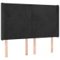 Letto a Molle con Materasso e LED Nero 140x200 cm in Velluto Letto a Molle con Materasso e LED Nero 140x200 cm in Velluto