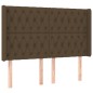 vidaXL Letto a Molle Materasso e LED Marrone Scuro 140x200 cm Tessuto vidaXL Letto a Molle Materasso e LED Marrone Scuro 140x200 cm Tessuto