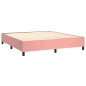 vidaXL Letto a Molle con Materasso e LED Rosa 180x200 cm in Velluto vidaXL Letto a Molle con Materasso e LED Rosa 180x200 cm in Velluto