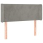 Testiera ad Orecchio Grigio Chiaro 83x16x78/88 cm in Velluto Testiera ad Orecchio Grigio Chiaro 83x16x78/88 cm in Velluto