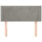 Testiera ad Orecchio Grigio Chiaro 83x16x78/88 cm in Velluto Testiera ad Orecchio Grigio Chiaro 83x16x78/88 cm in Velluto