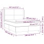 Letto a Molle con Materasso e LED Grigio Scuro 140x190 cm Letto a Molle con Materasso e LED Grigio Scuro 140x190 cm