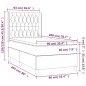 vidaXL Letto a Molle con Materasso e LED Nero 90x200 cm in Velluto vidaXL Letto a Molle con Materasso e LED Nero 90x200 cm in Velluto