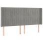 Letto a Molle Materasso e LED Grigio Chiaro 180x200 cm Velluto