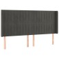 Letto a Molle con Materasso e LED Grigio Scuro 200x200 cm Letto a Molle con Materasso e LED Grigio Scuro 200x200 cm