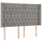 vidaXL Letto a Molle Materasso e LED Grigio Chiaro 140x190 cm Velluto