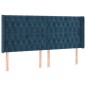 Letto a Molle con Materasso e LED Blu Scuro 200x200 cm Letto a Molle con Materasso e LED Blu Scuro 200x200 cm