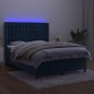 vidaXL Letto a Molle con Materasso e LED Blu Scuro 140x190 cm vidaXL Letto a Molle con Materasso e LED Blu Scuro 140x190 cm
