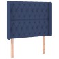 Letto a Molle con Materasso e LED Blu 90x200 cm in Tessuto Letto a Molle con Materasso e LED Blu 90x200 cm in Tessuto