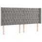 vidaXL Letto a Molle Materasso e LED Grigio Chiaro 200x200 cm Velluto vidaXL Letto a Molle Materasso e LED Grigio Chiaro 200x200 cm Velluto