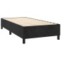 Letto a Molle con Materasso e LED Nero 90x200 cm in Velluto Letto a Molle con Materasso e LED Nero 90x200 cm in Velluto