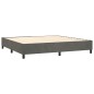 Letto a Molle con Materasso e LED Grigio Scuro 200x200 cm Letto a Molle con Materasso e LED Grigio Scuro 200x200 cm