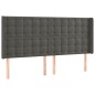Letto a Molle con Materasso e LED Grigio Scuro 200x200 cm Letto a Molle con Materasso e LED Grigio Scuro 200x200 cm