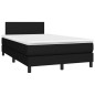 vidaXL Giroletto a Molle con Materasso Nero 120x200 cm in Tessuto