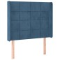 Letto a Molle con Materasso e LED Blu Scuro 100x200 cm Letto a Molle con Materasso e LED Blu Scuro 100x200 cm