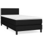 vidaXL Giroletto a Molle con Materasso Nero 100x200 cm in Tessuto