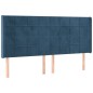 Letto a Molle con Materasso e LED Blu Scuro 200x200 cm Letto a Molle con Materasso e LED Blu Scuro 200x200 cm